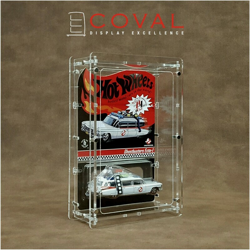 HRC-101-5PK Acrylic Display Case for Single Carded RLC and Mainline Hot Wheels *Pack of 5