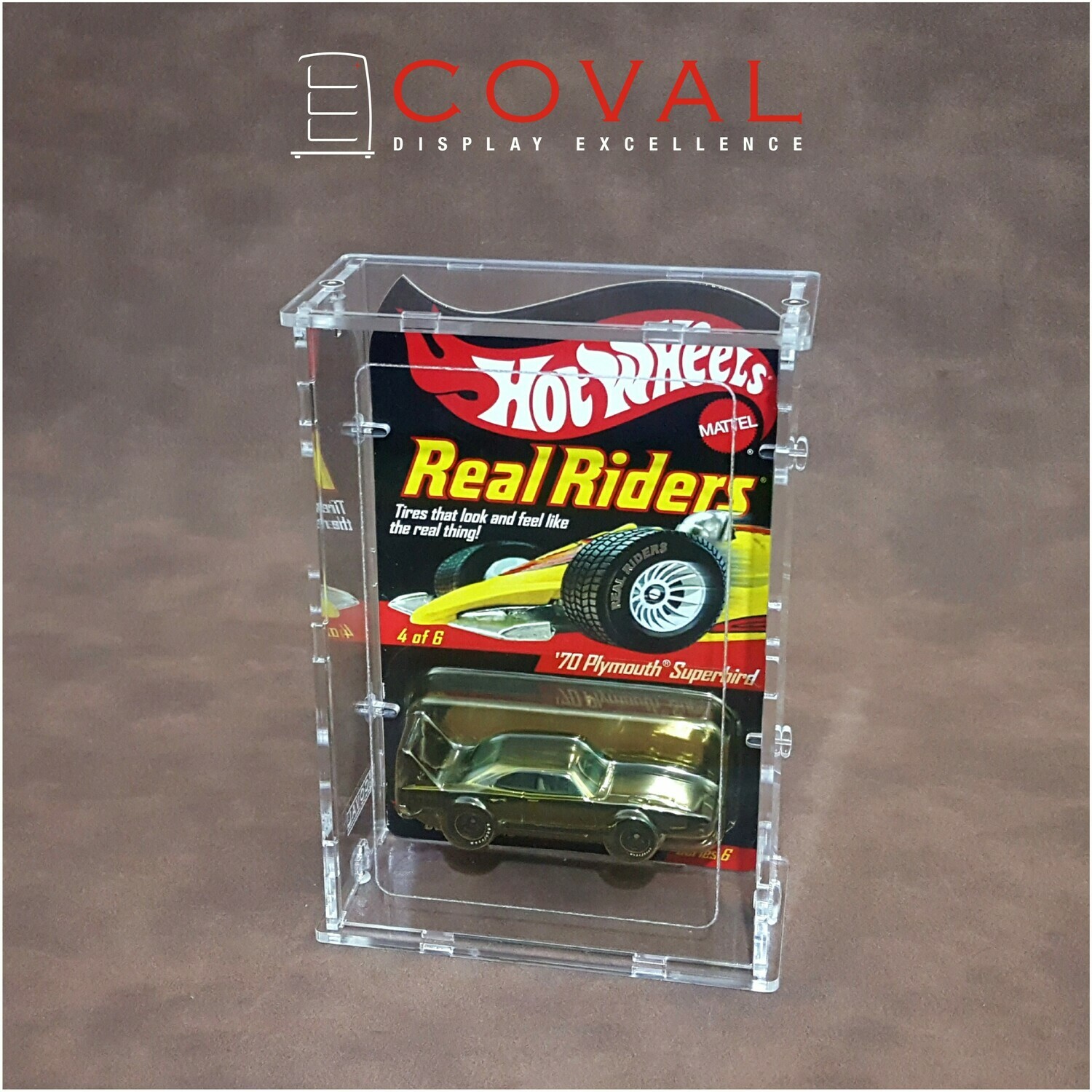 SRC-101-4PK Acrylic Display Case for Single Carded RLC and Mainline Hot Wheels *Pack of 4 *Stackable *Wallmountable
