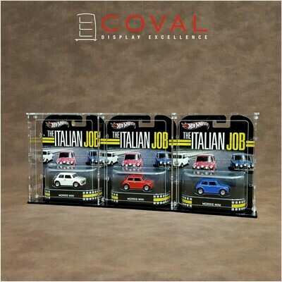 SWC-301 Acrylic Display Case for 3 x 1 Wide Premium Carded Hot Wheels *Stackable *Wallmountable