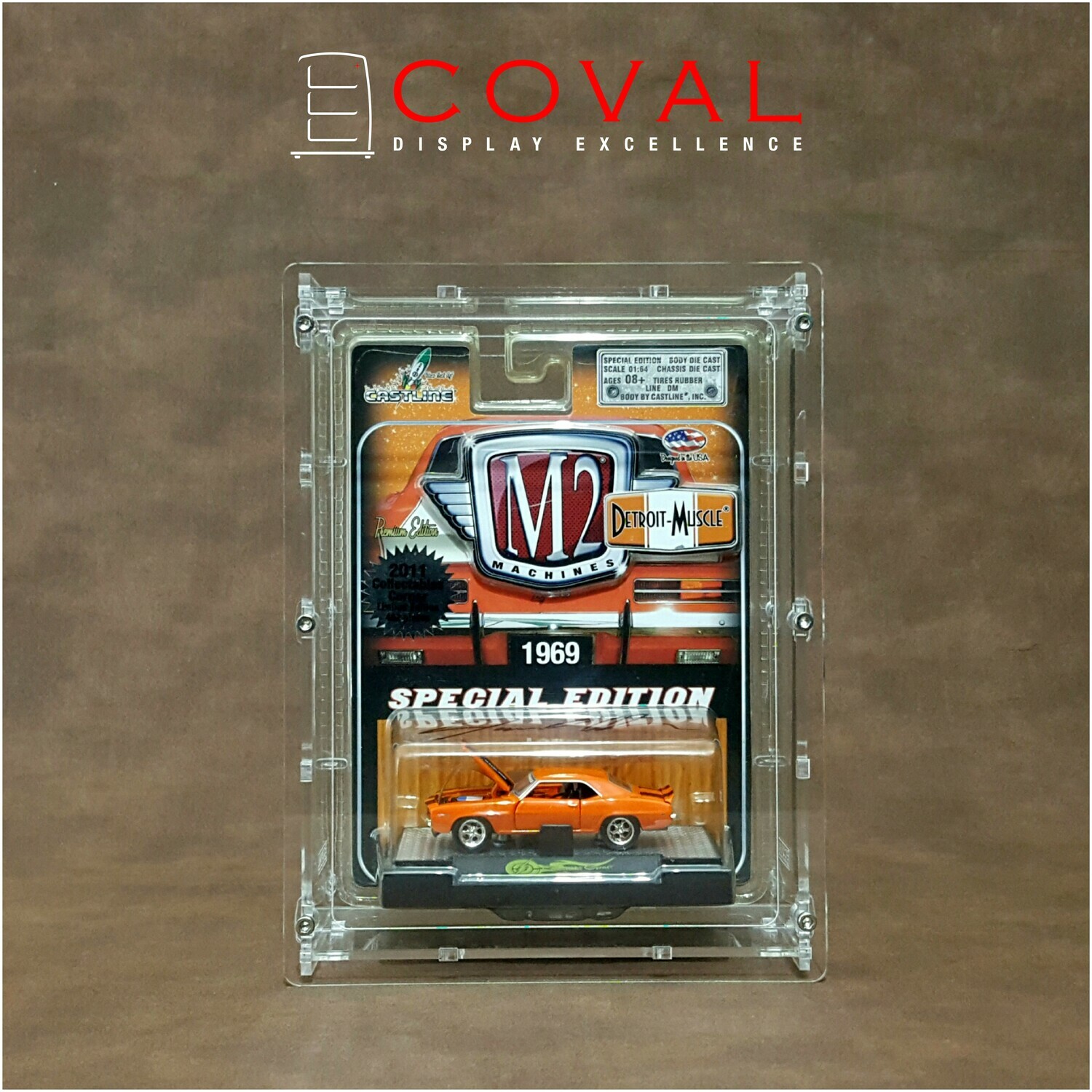 MRB-101 Acrylic Display Case for Single M2 Machines Blister Pack