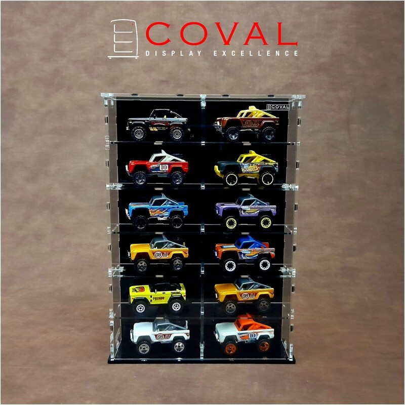 SMD-206B Acrylic Display Cabinet Holds 1/64 Loose Cars Holds 2 x 6