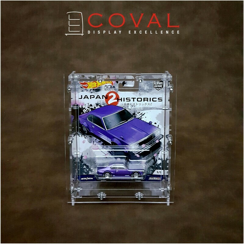 AWC-01 Acrylic Display Case for Single Wide Premium Carded Hot Wheels with *Arched Front
