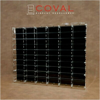 LST-610B Acrylic Wall Display for 1/64 Loose Cars Holds 60