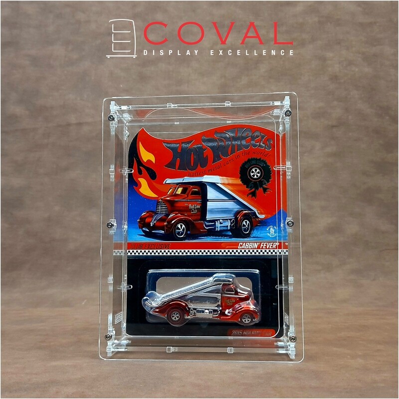 HRB-101 Acrylic Display Case for Large Single Carded Hot Wheels RLC