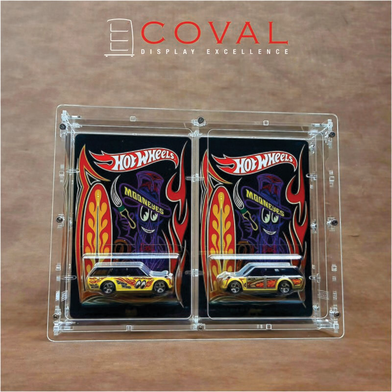 HRC-201 Acrylic Display Case for 2 Carded RLC and Mainline Hot Wheels