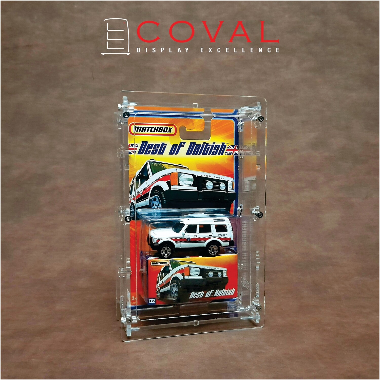 MOB-101 Acrylic Display Case for Single Carded Matchbox Best of British