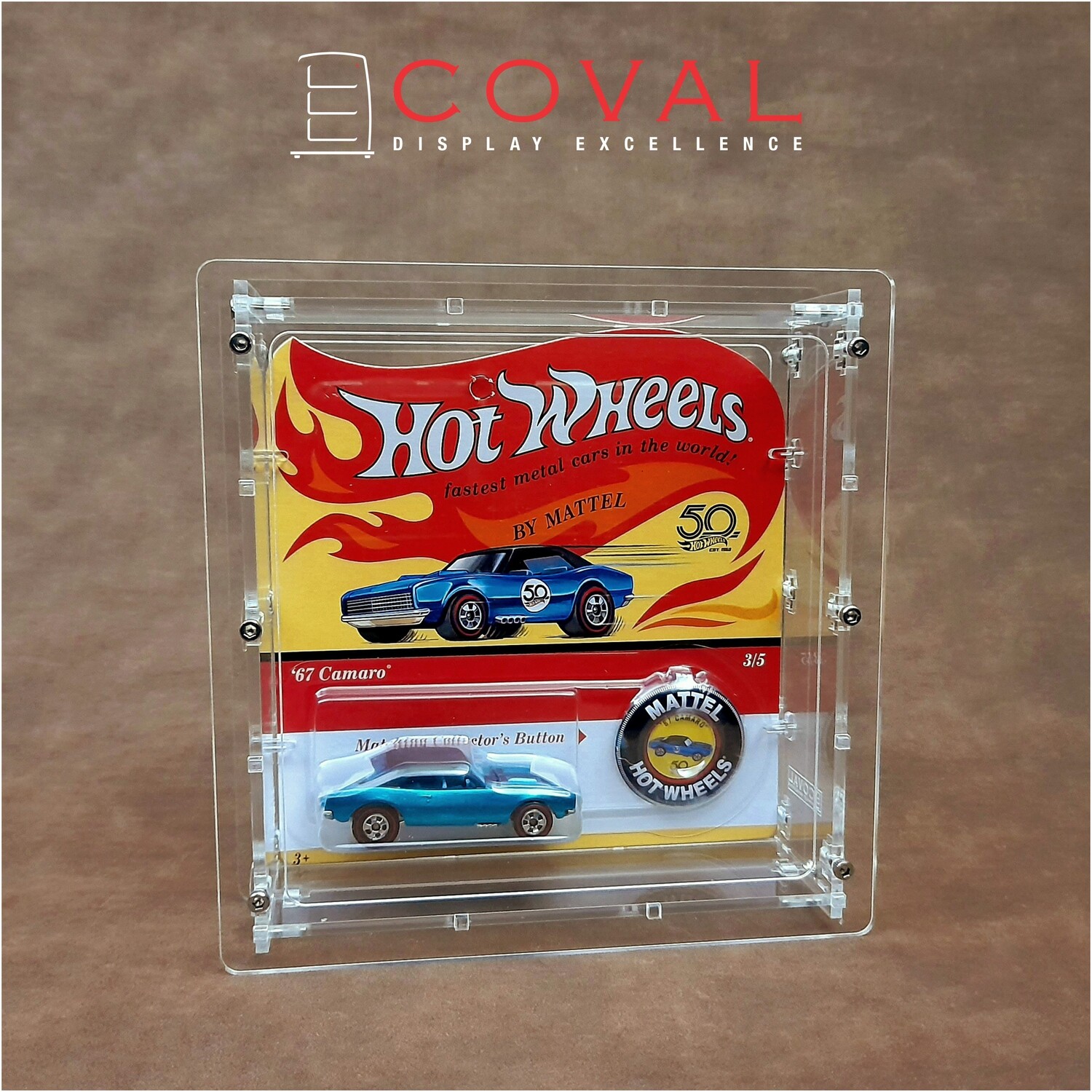 HOS-101 Acrylic Display Case for Single Carded Hotwheels Original Sixteen