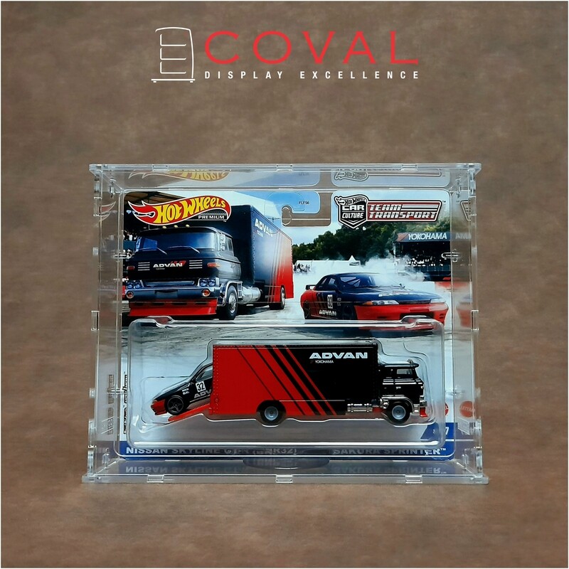 SXC-101 Acrylic Display Case for Single Carded Hot Wheels Team Transport *Stackable *Walmountable