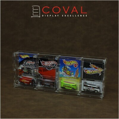HRC-401 Acrylic Display Case for 4 x 1 Carded RLC and Mainline Hot Wheels