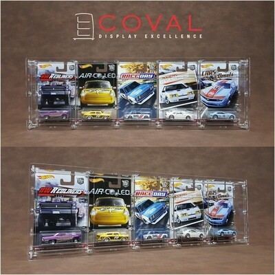HRC-501 Acrylic Display Case for 5 x 1 Carded RLC and Mainline Hot Wheels