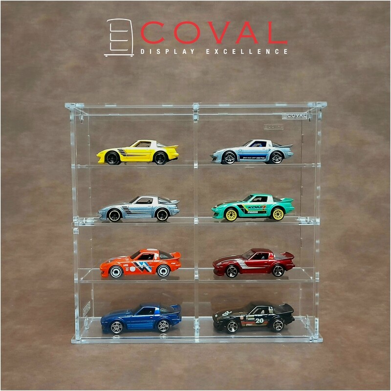 SMD-204C Acrylic Display Cabinet Holds 1/64 Loose Cars Holds 2 x 4