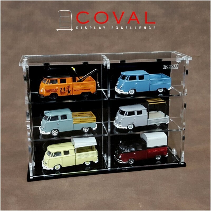 SMD-203B Acrylic Display Cabinet Holds 1/64 Loose Cars Holds 2 x 3