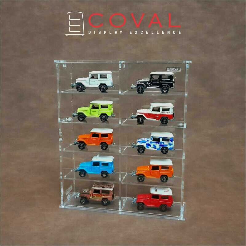 SMD-205C Acrylic Display Cabinet Holds 1/64 Loose Cars Holds 2 x 5