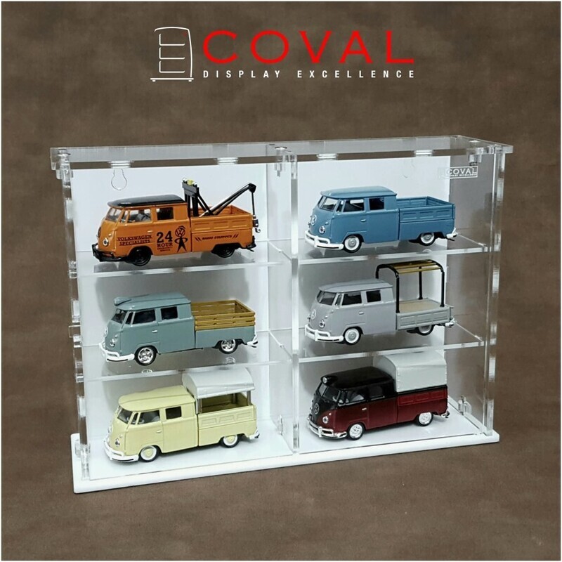 SMD-203W Acrylic Display Cabinet Holds 1/64 Loose Cars Holds 2 x 3