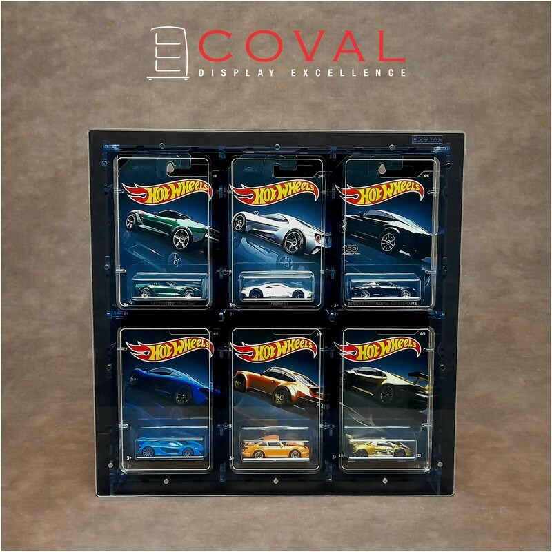 CRF-302 Acrylic Wall Display for 3 x 2 Mainline and RLC Carded Hot Wheels