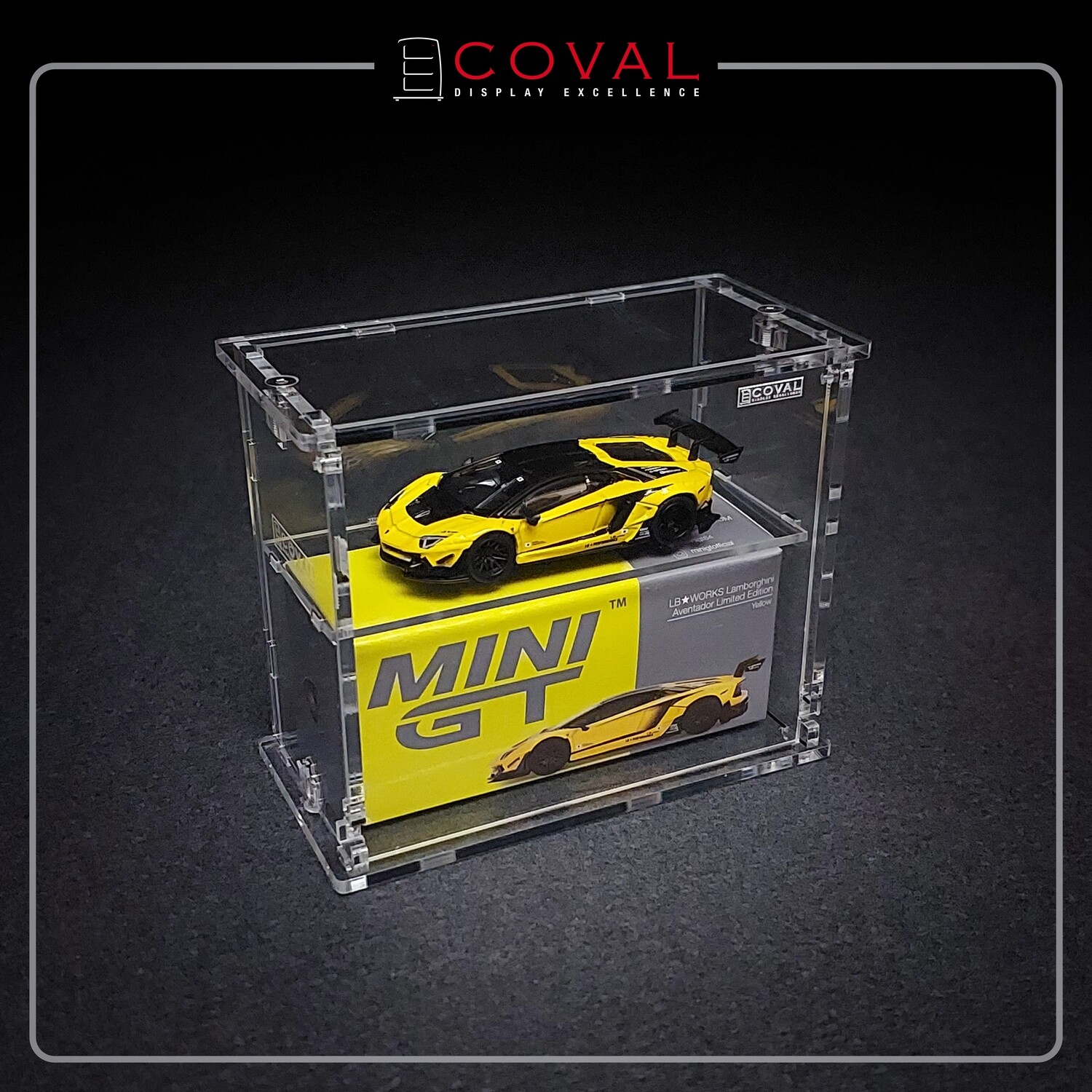 SMG-102VC Acrylic Display Cabinet for Single Mini GT Car and Box