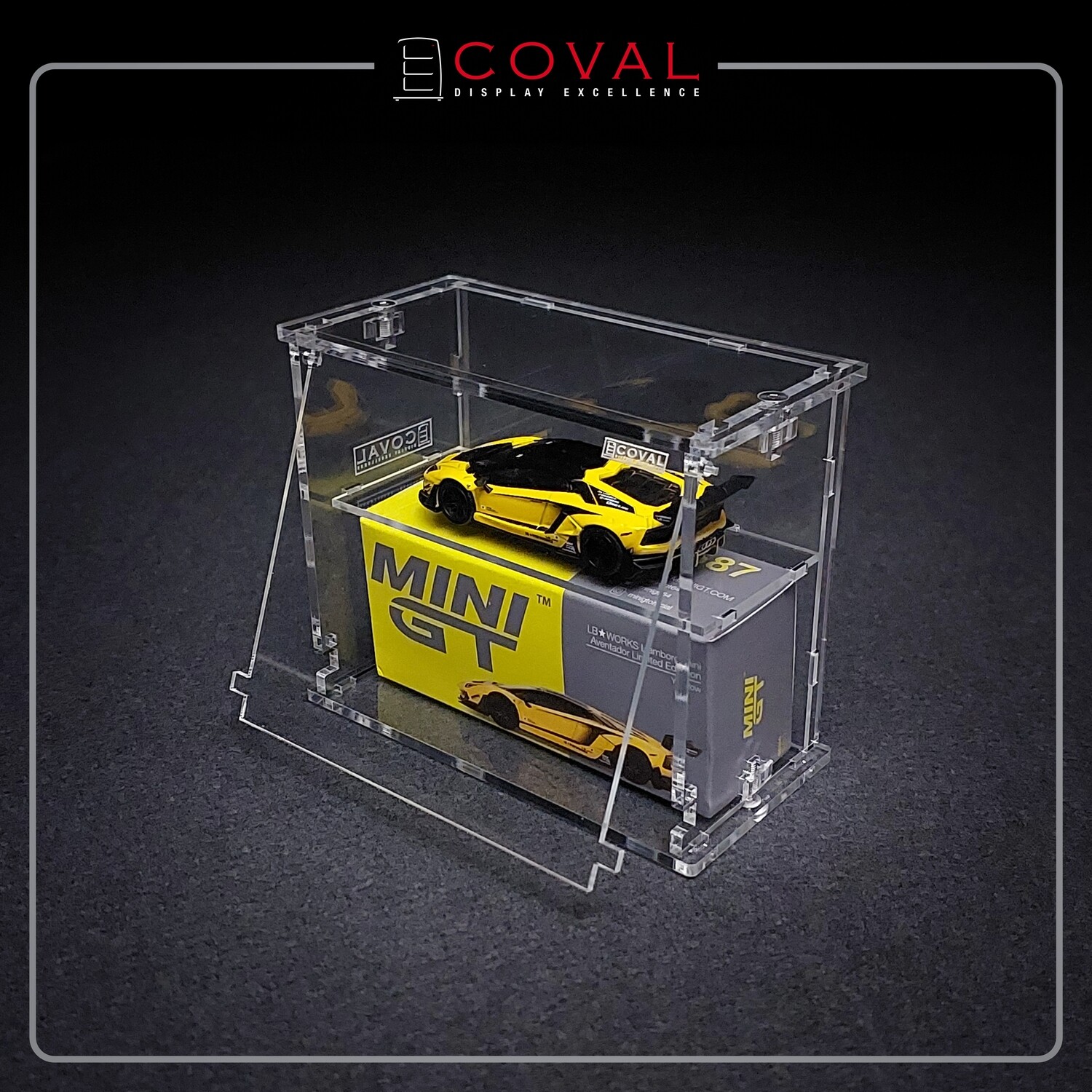 SMG-102VC Acrylic Display Cabinet for Single Mini GT Car and Box