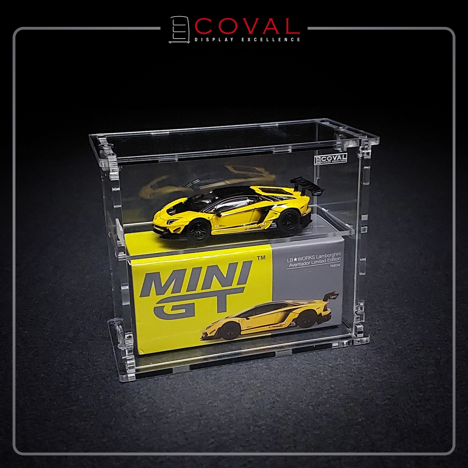 SMG-102VC Acrylic Display Cabinet for Single Mini GT Car and Box