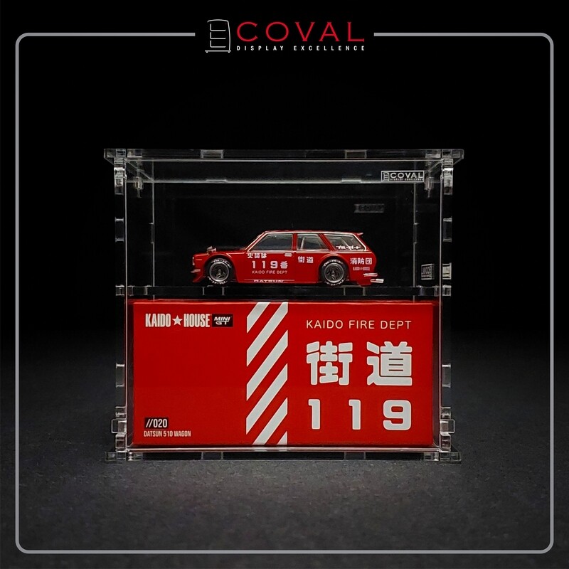 SMG-102KC Acrylic Display Cabinet for Mini GT x Kaido House Car and Box with Vertical Door