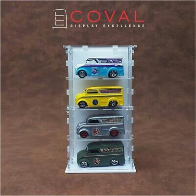 SMD-104W Acrylic Display Cabinet Holds 1/64 Loose Cars Holds 1 x 4