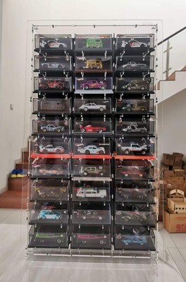 BRC-310 Acrylic Display Case for Basic Boxed Hot Wheels RLC holds 3 x 10