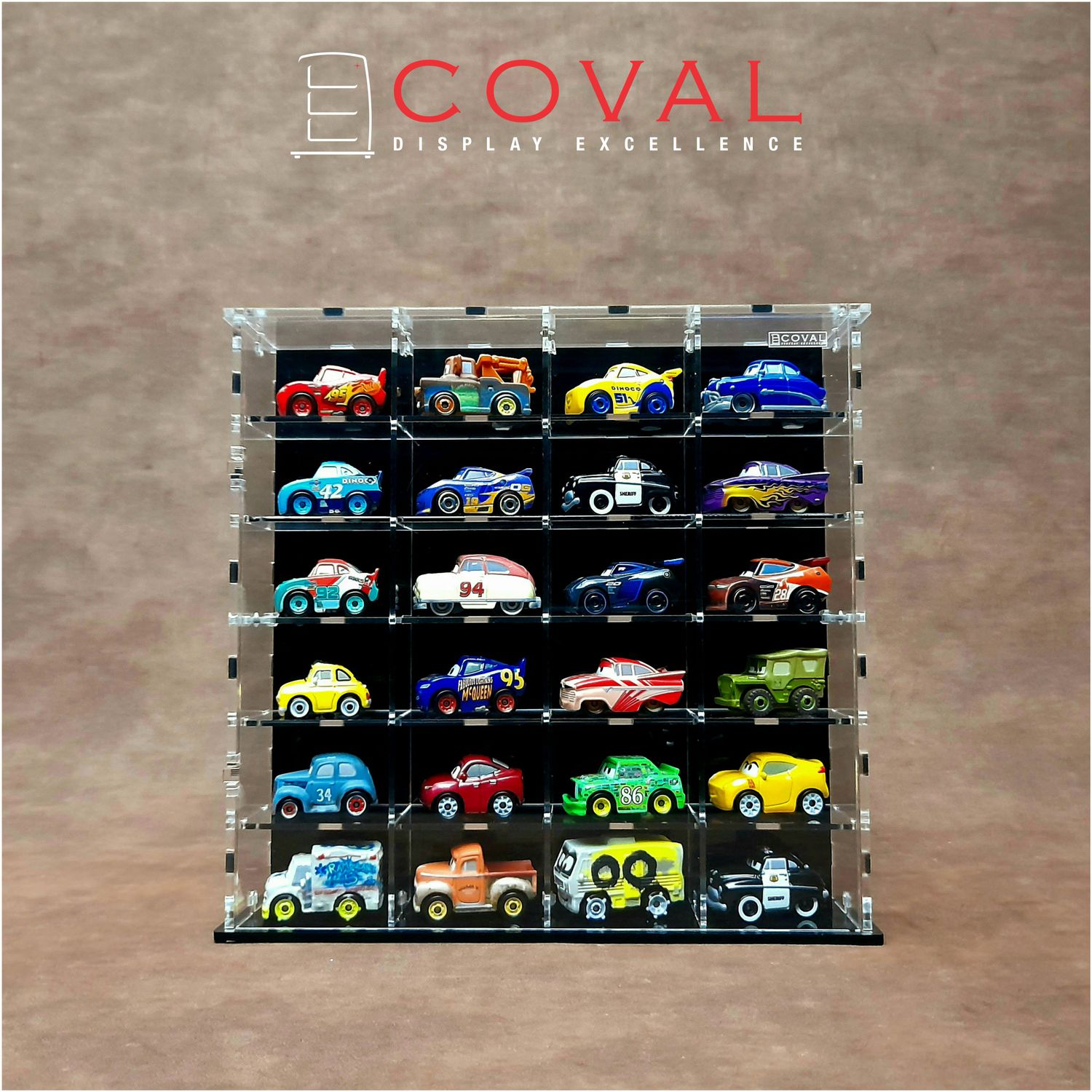 MNC-406 Acrylic Display Case for Mattel Disney Mini Racers Disney PIXAR CARS Holds 24