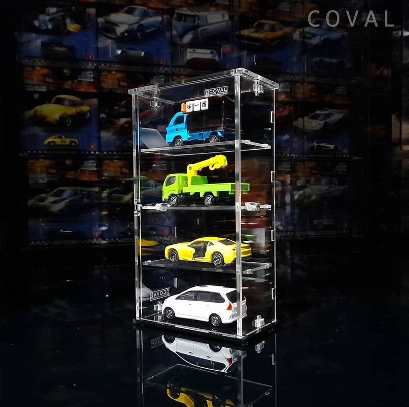 SMD-104B Acrylic Display Cabinet Holds 1/64 Loose Cars Holds 1 x 4