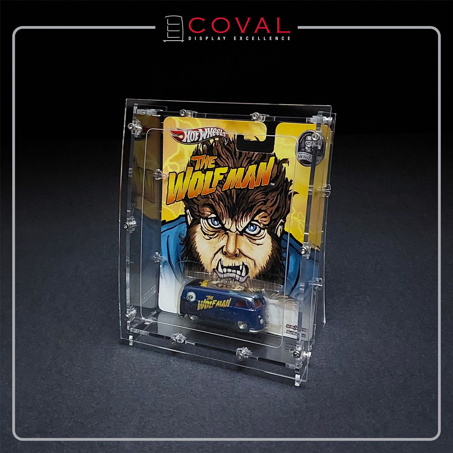 AWC-01 Acrylic Display Case for Single Wide Premium Carded Hot Wheels with *Arched Front