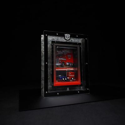 HOP-101B Acrylic Display Case for Single Hot Wheels RLC Optimus Prime Transformer