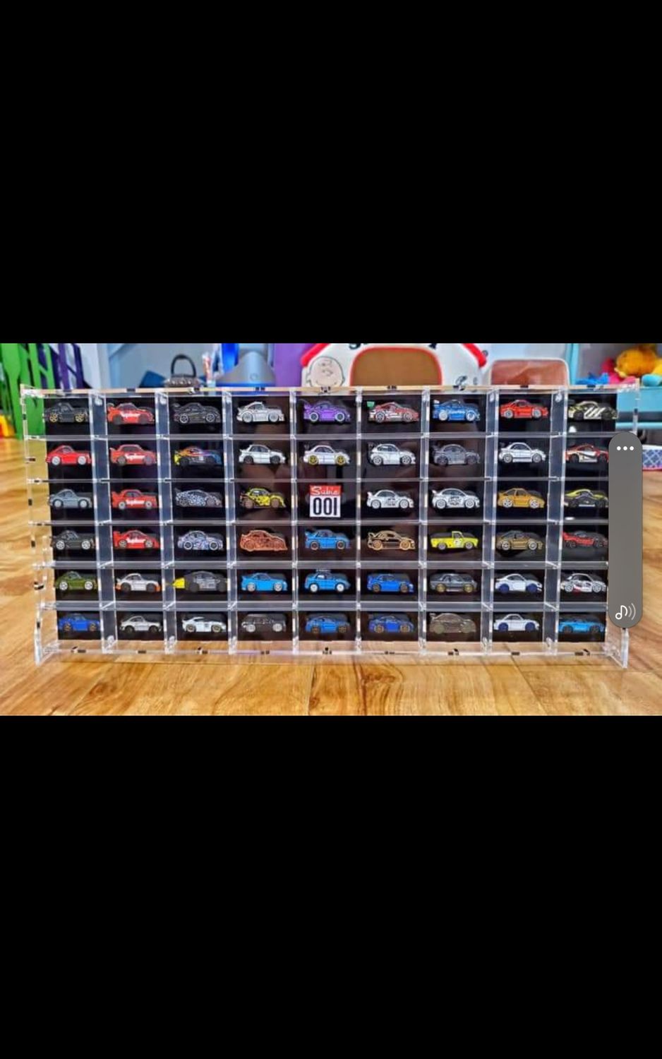 RPC-906  Wallmountable Acrylic Display Case for 54 Car Enamel Pins