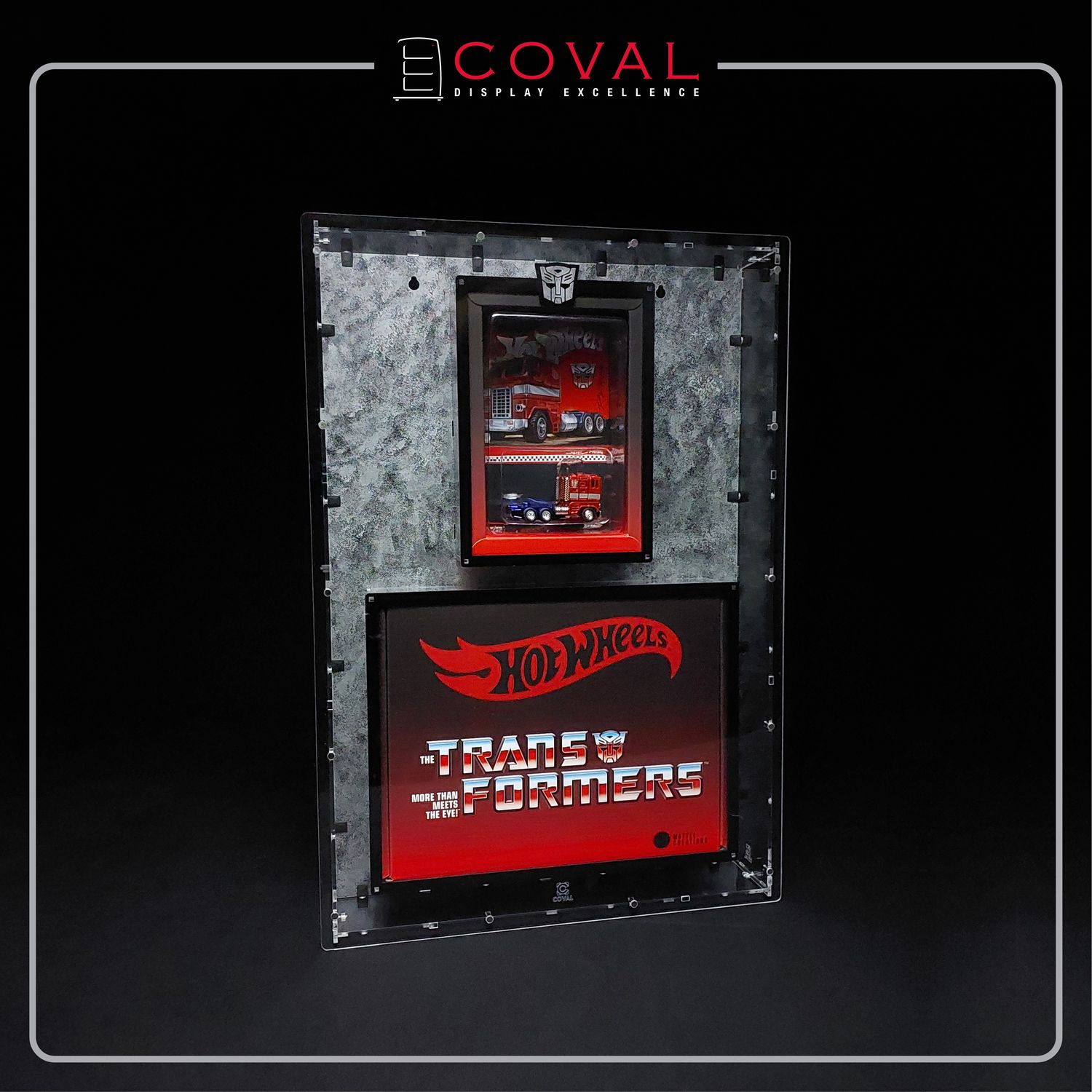 HOP-101W Acrylic Display Case for 2023 Carded Hot Wheels Transformers Optimus Prime and Packaging Box
