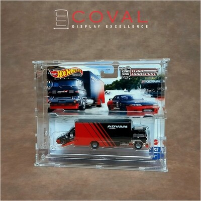 SXC-101 Acrylic Display Case for Single Carded Hot Wheels Team Transport *Stackable *Walmountable