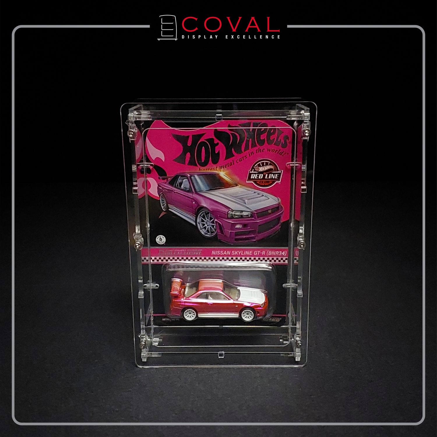 HRC-101-5PK Acrylic Display Case for Single Carded RLC and Mainline Hot Wheels *Pack of 5