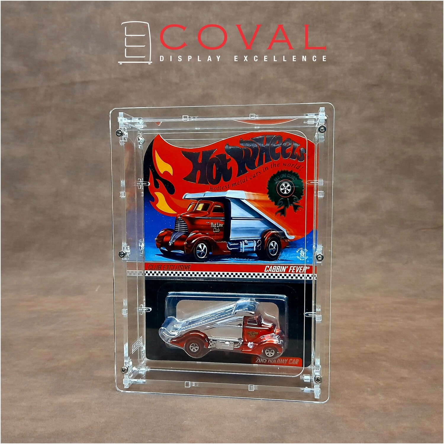 HRB-101 Acrylic Display Case for Large Single Carded Hot Wheels RLC