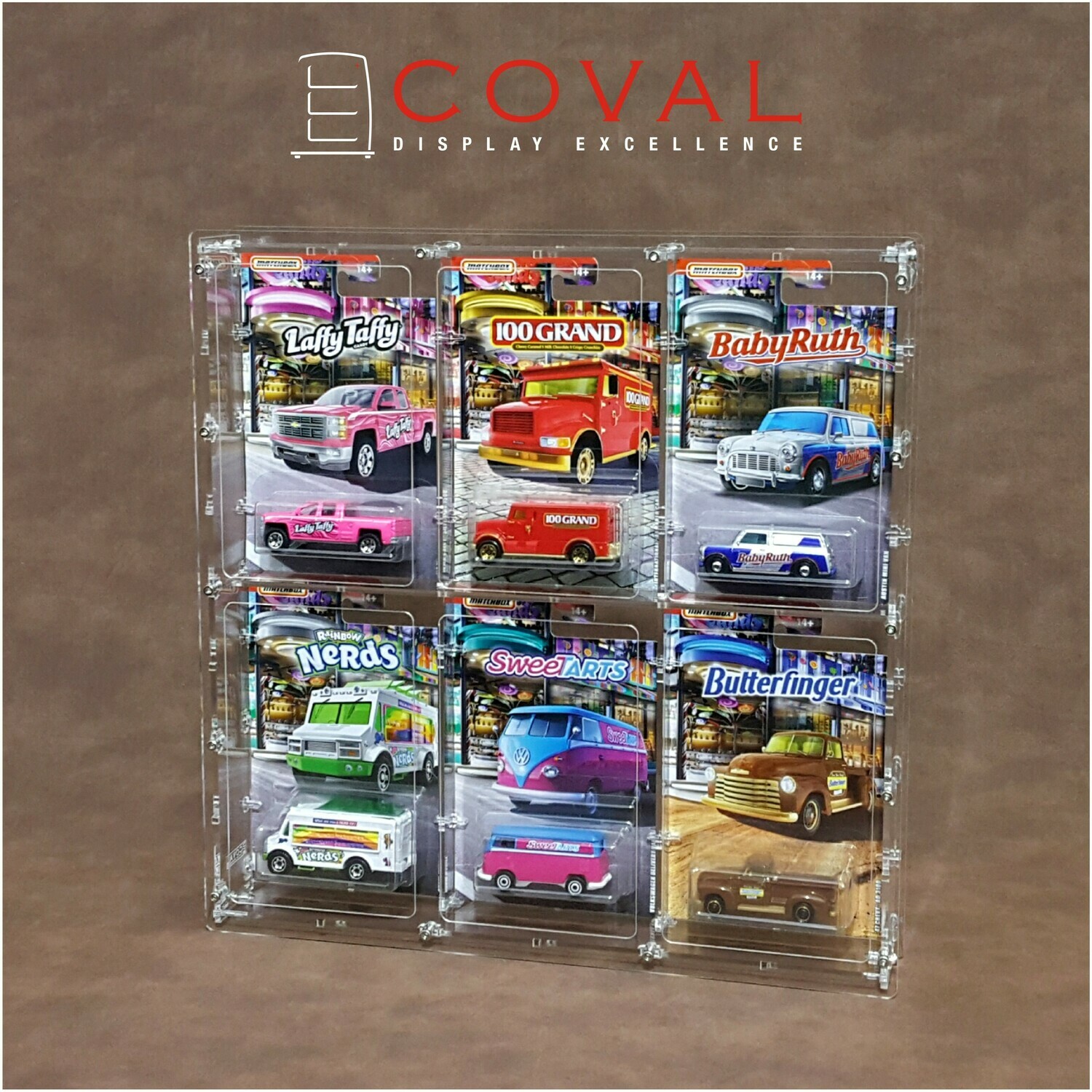 HRC-302 Acrylic Display Case for 3 x 2 Carded RLC and Mainline Hot Wheels