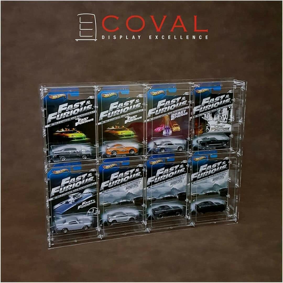 HRC-402 Acrylic Display Case for 4 x 2 Carded RLC and Mainline Hot Wheels