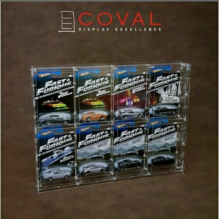 HRC-402 Acrylic Display Case for 4 x 2 Carded RLC and Mainline Hot Wheels