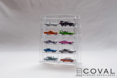 ST-205 Display Stand - 2 x 5 Vertical (Clear Frame)