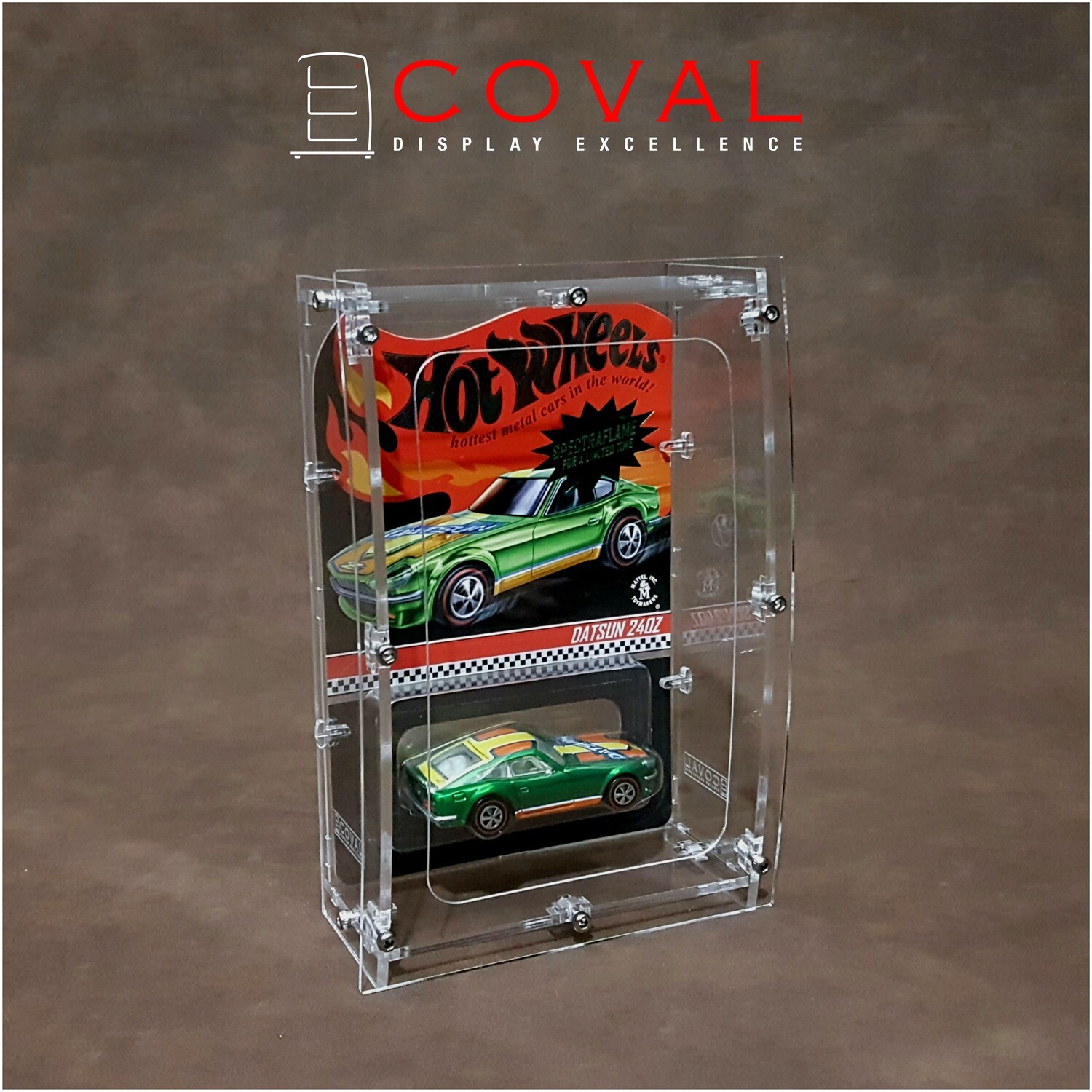 WRC-101 Acrylic Display Case for Single Mainline Carded Hot Wheels