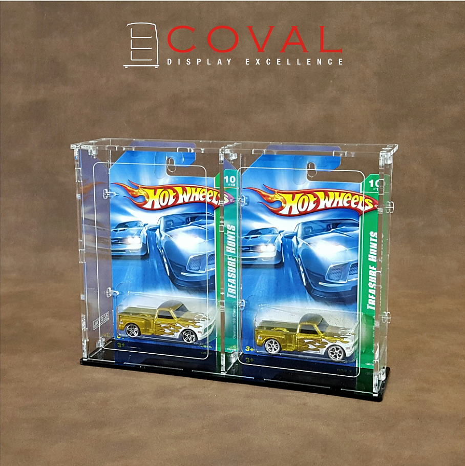 SRC-201 Acrylic Display Case for 2 x 1 Carded RLC and Mainline Hot Wheels *Stackable *Wallmountable