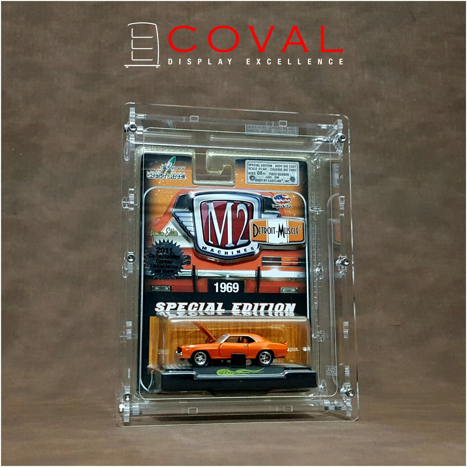 MRB-101 Acrylic Display Case for Single M2 Machines Blister Pack