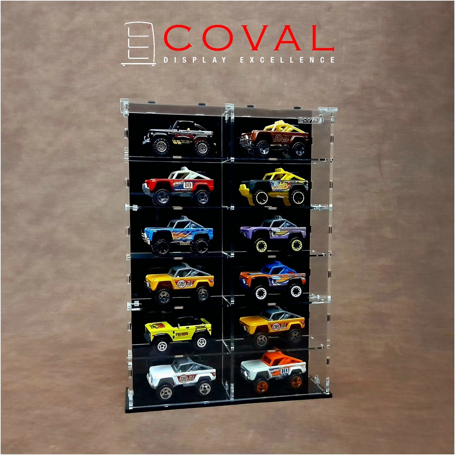 SMD-206B Acrylic Display Cabinet Holds 1/64 Loose Cars Holds 2 x 6