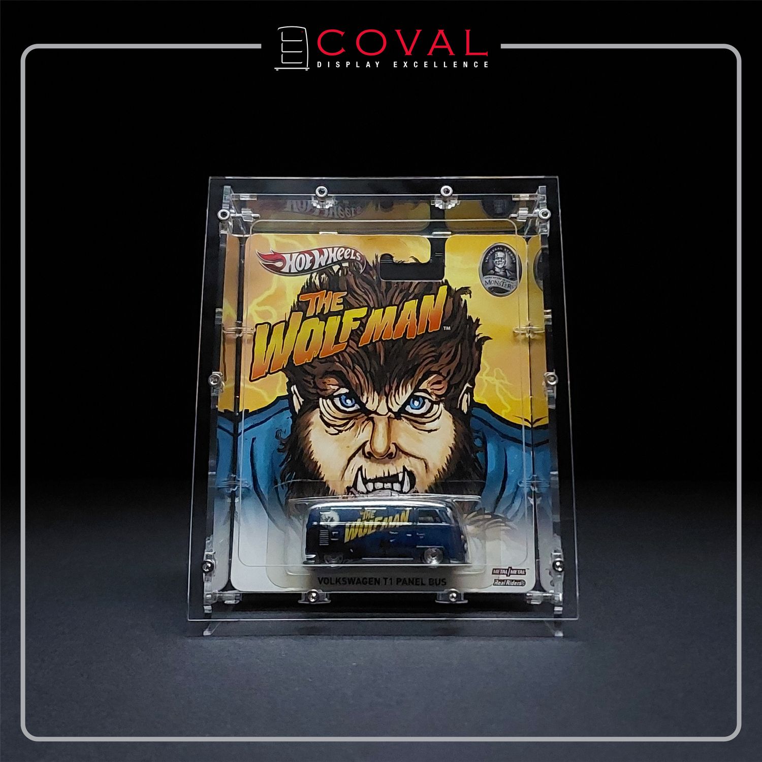 AWC-01 Acrylic Display Case for Single Wide Premium Carded Hot Wheels with *Arched Front