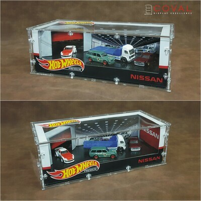 HBS-101 Acrylic Display Case Hot Wheels Premium Diorama Box Set