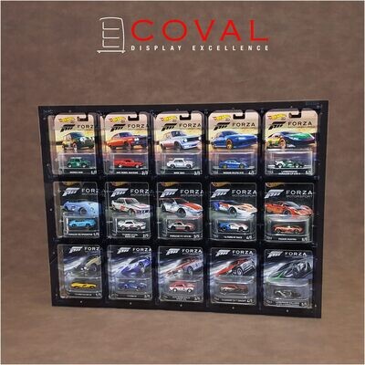CWF-503 Acrylic Wall Display for 5 x 3 Wide Carded Premium Hot Wheels