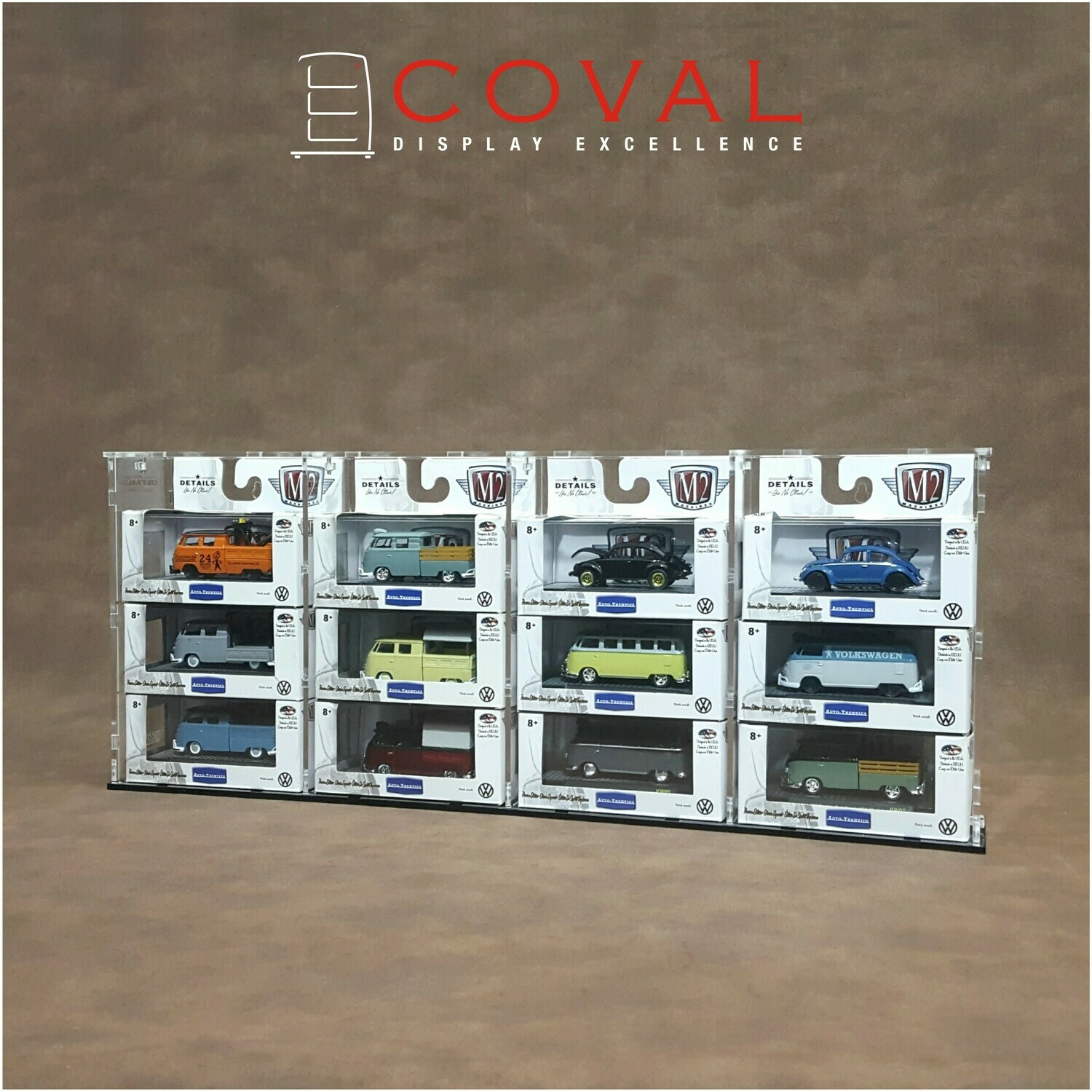 SMT-403 Acrylic Display Case for 1/64 M2 Machines Boxed Car Holds 12