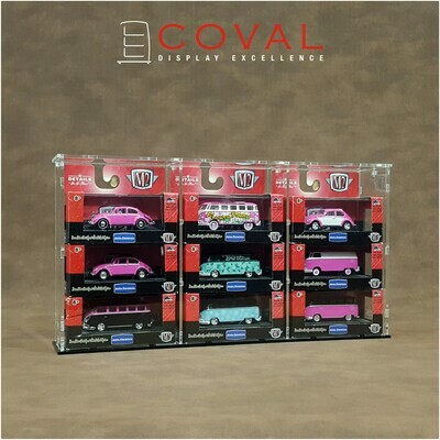SMT-303 Acrylic Display Case for 1/64 M2 Machines Boxed Car Holds 9