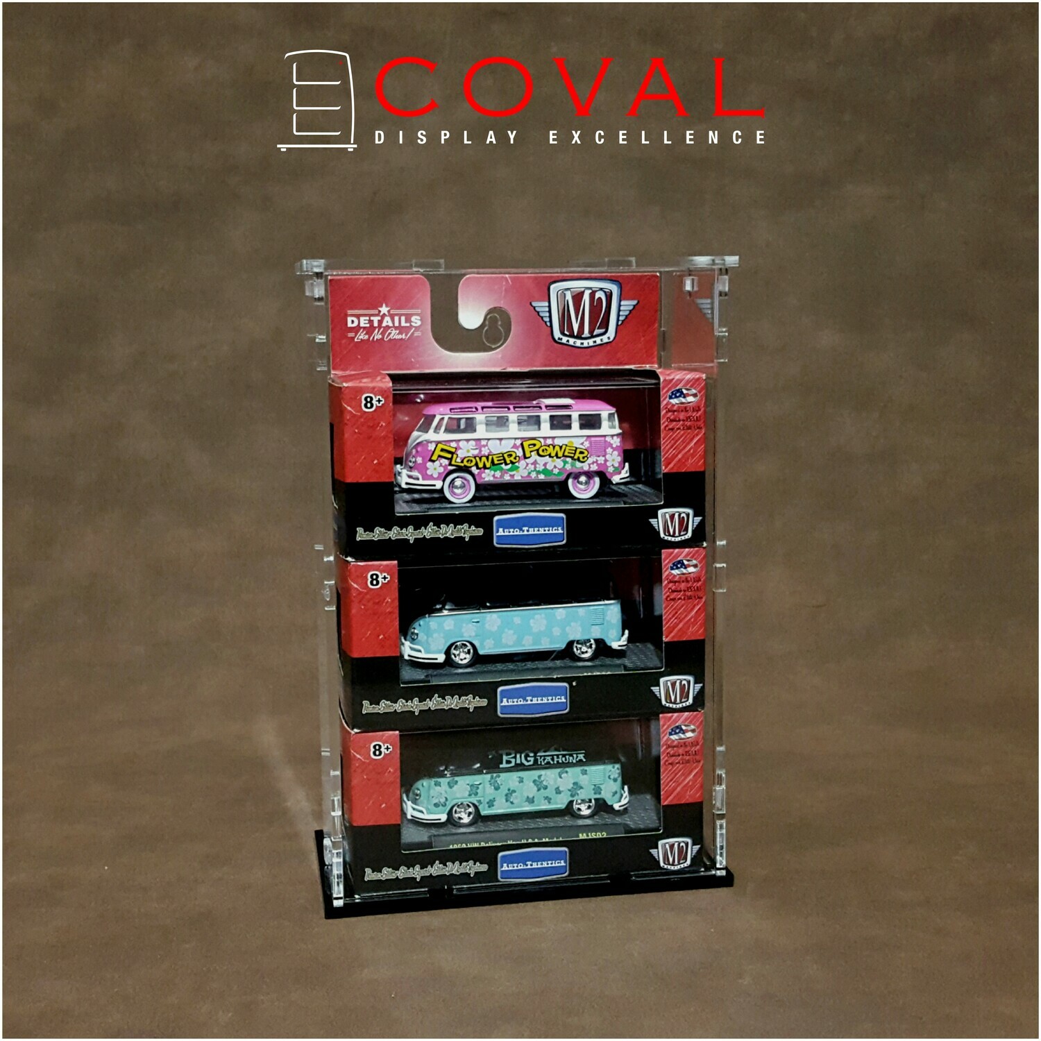 SMT-103 Acrylic Display Case for 1/64 M2 Machines Boxed Car Holds 3