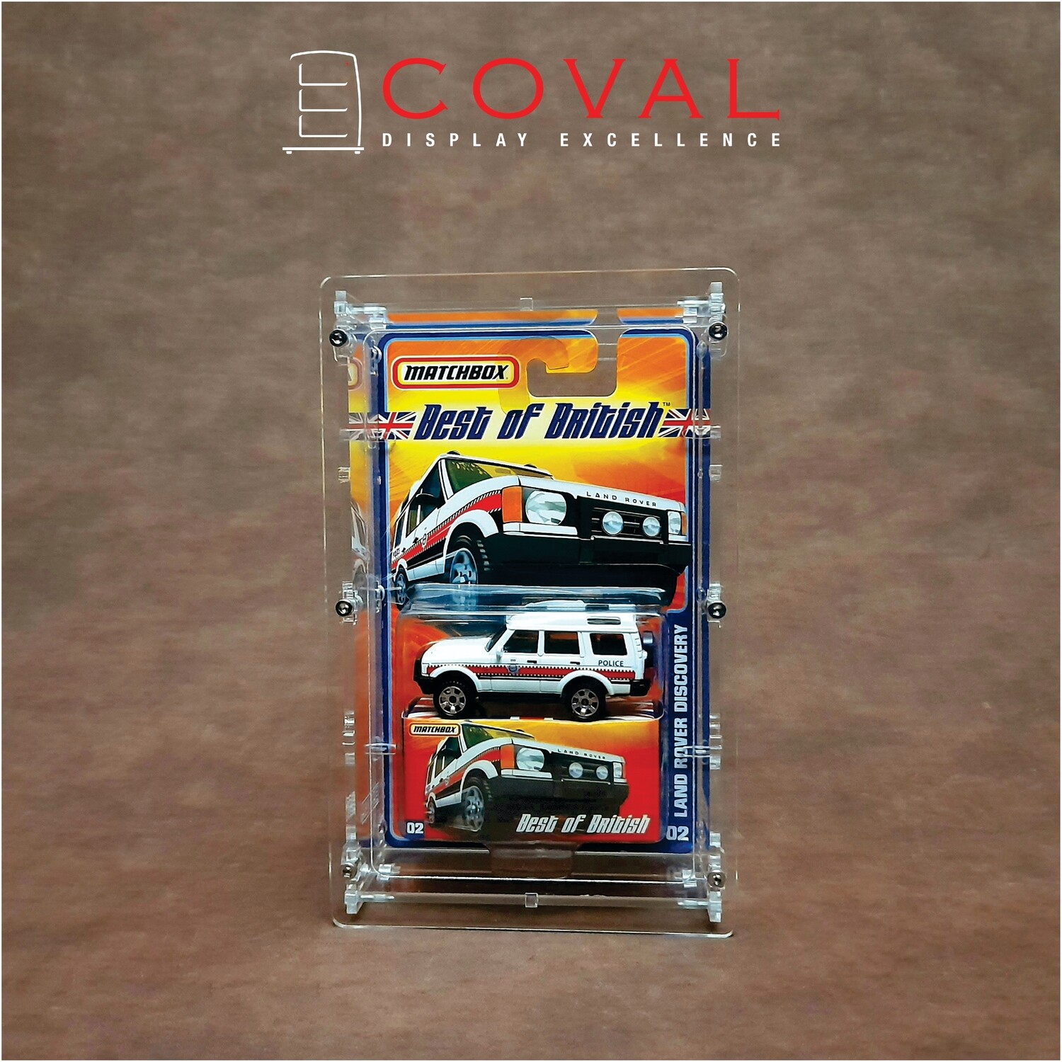 MOB-101 Acrylic Display Case for Single Carded Matchbox Best of British