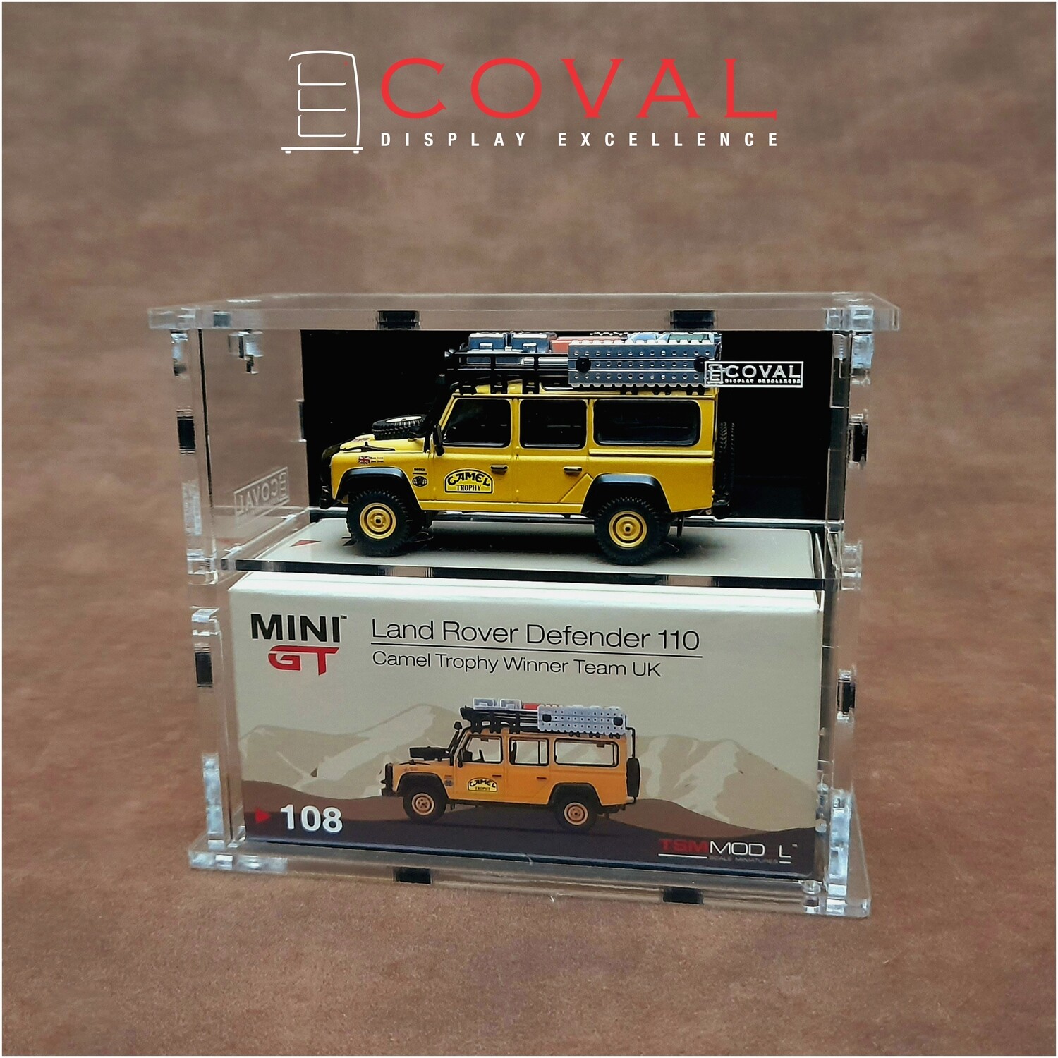 SMG-102B Acrylic Display Cabinet for Single Mini GT Car and Box